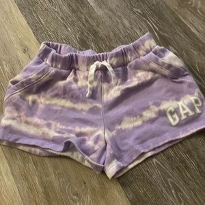 Purple tie dye GAP shorts